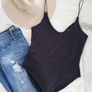 NWT Black Tank Bodysuit-Size S